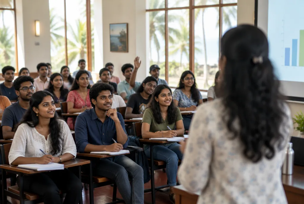 A money workshop in a college seminar hall